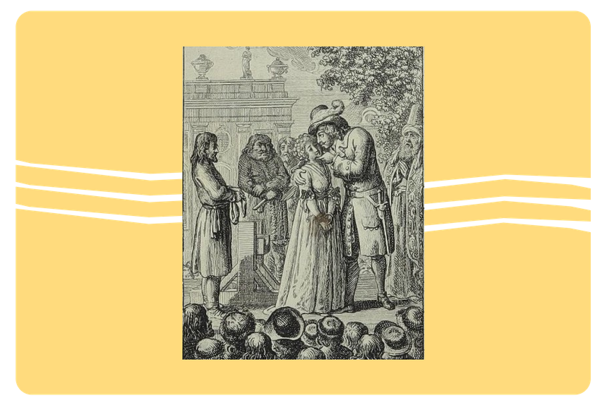 Казнь Марии Гамильтон, гравюра Д. Ходовецкого, 1793 года